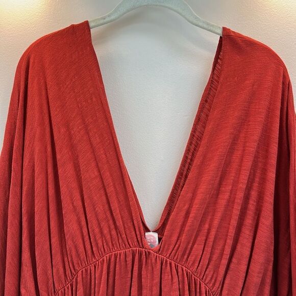 Free People Beach Cotton Dress Orange M - Picture 4 of 8